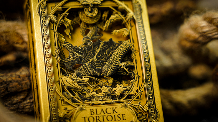 Black Tortoise Black Gold Box Set by Ark Playing Cards