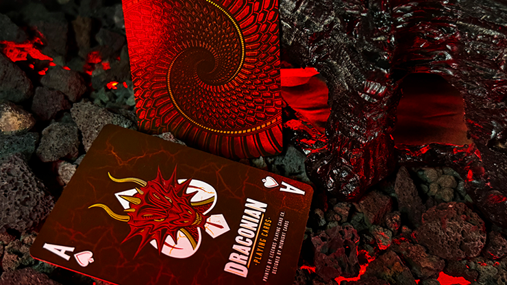 Draconian Crimson Playing Cards by Midnight Cards