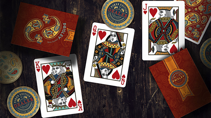 Paisley Poker Red Playing Cards by by Dutch Card House Company