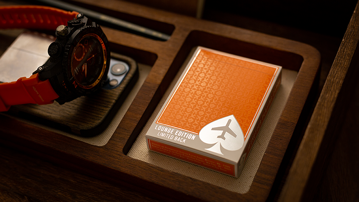 Lounge Edition in Hangar (Orange) with Limited Back by Jetsetter Playing Cards