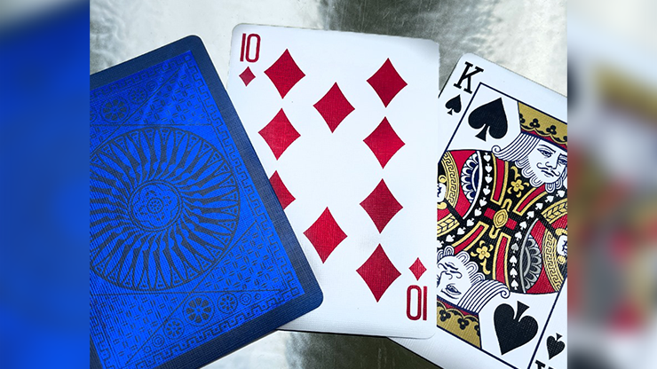 Tally Ho Blue (Circle) MetalLuxe Playing Cards by US Playing Cards