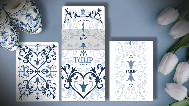 White Tulip Playing Cards Dutch Card House Company