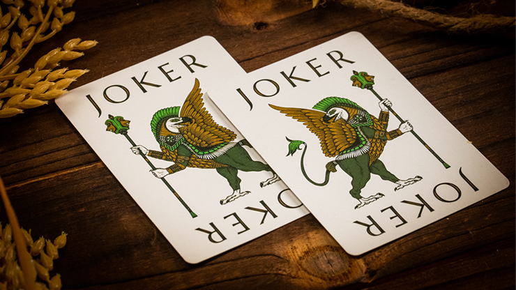 Babylon (Forest Green) Playing Cards by Riffle Shuffle