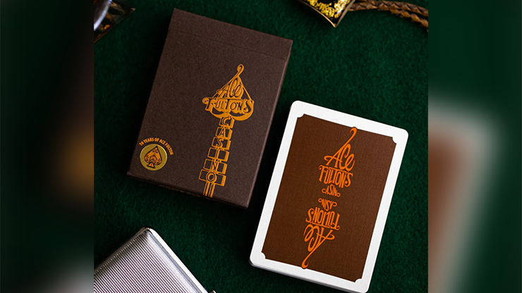 ACE FULTON'S 10 YEAR ANNIVERSARY TOBACCO BROWN PLAYING CARDS