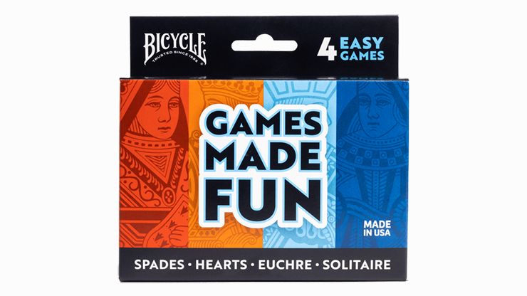 Bicycle 4 Game Pack (Euchre, Spades, Hearts and Solitaire) by US Playing Card