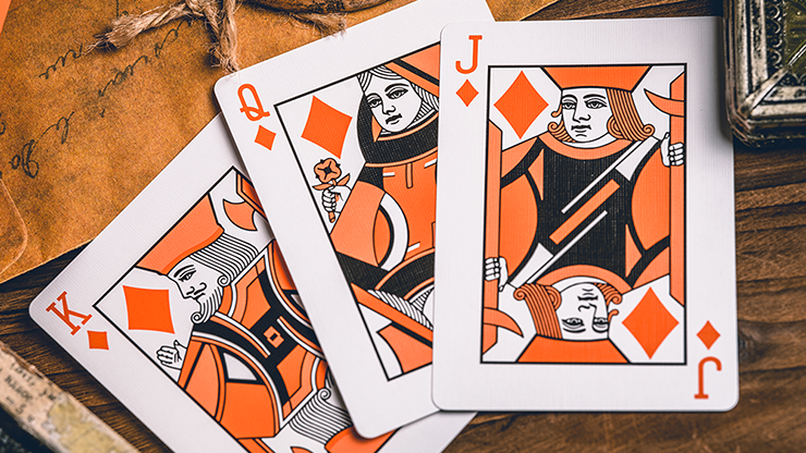 Smoke & Mirrors V9 (Orange Edition) Playing Cards by Dan & Dave