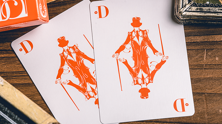 Smoke & Mirrors V9 (Orange Edition) Playing Cards by Dan & Dave