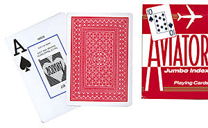 Cards Aviator Jumbo Index Poker Size (Red)